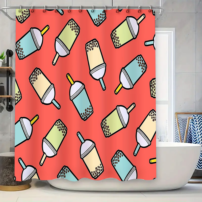 Home Bathroom Design Ideas - Unique Bubble Tea Shower Curtain Cute