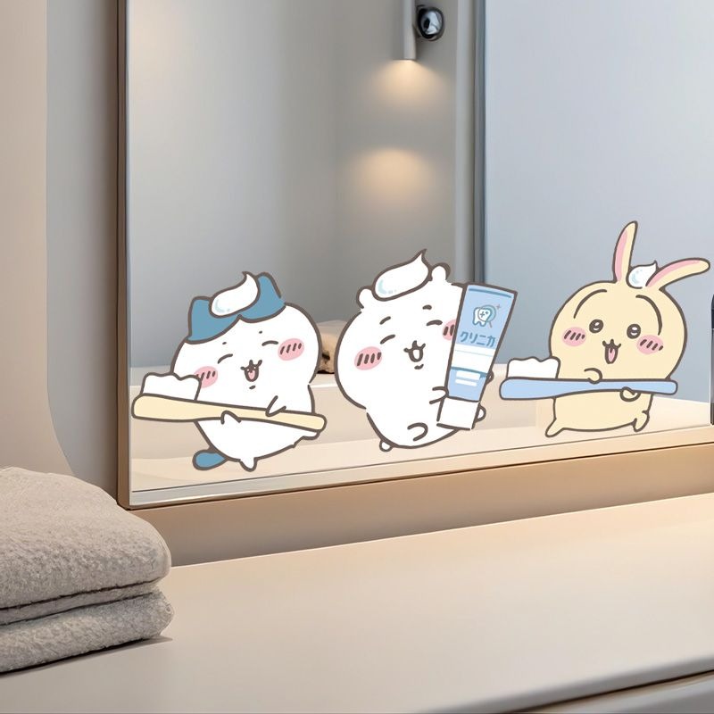 Hot Chiikawa Mirror Stickers S - Home Goods Bathroom Decor 评论和价格