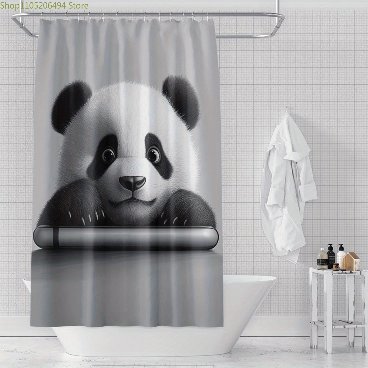 Cute Panda Bear Shower Curtain - Adorable Home Bathroom Ideas 评论和价格