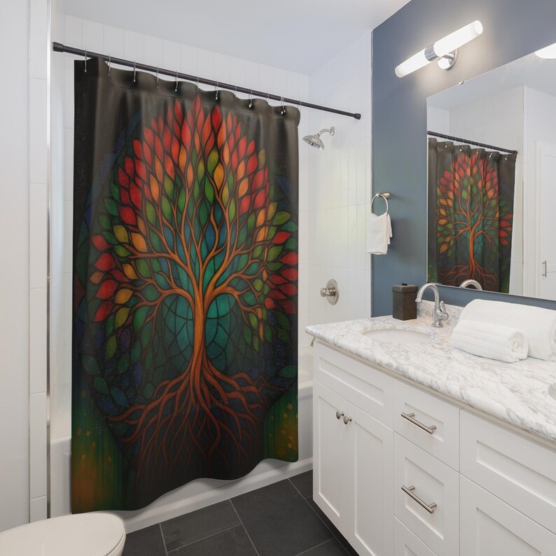 Bohemian Tree of Life Shower C - Home Bathroom Design Ideas 评论和价格