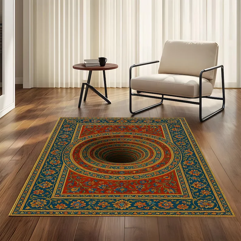 3D Illusion Area Rug with Vort - Home Bathroom Design Ideas 评论和价格