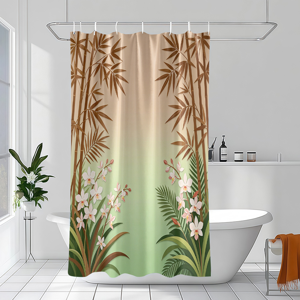 Waterproof Botanical Tropical  - Home Bathroom Design Ideas 评论和价格