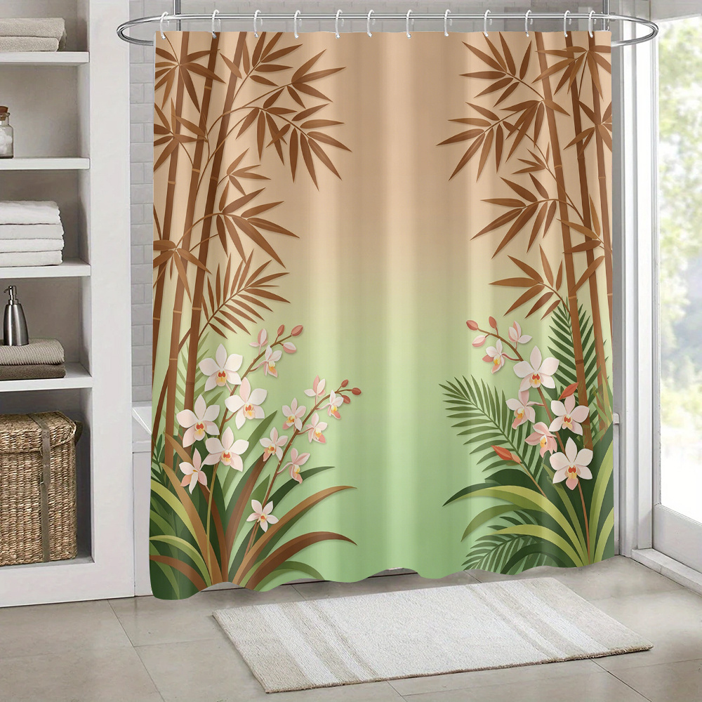 Waterproof Botanical Tropical  - Home Bathroom Design Ideas 评论和价格