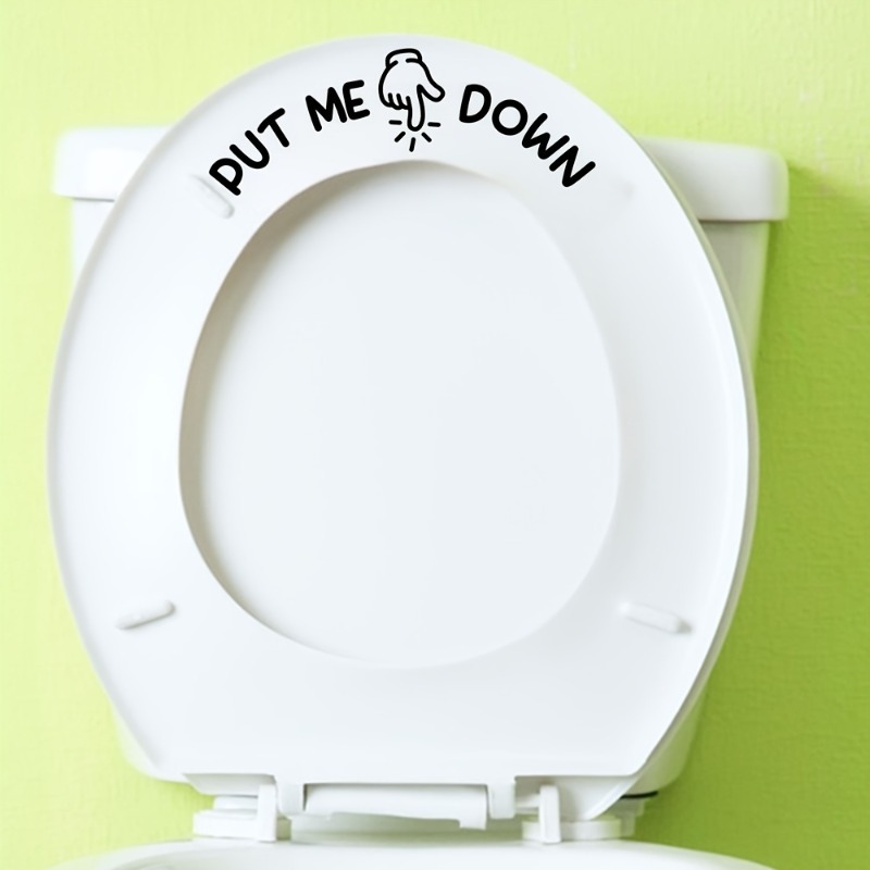 2Pcs Funny Toilet Sticker PUT  - Home Bathroom Design Ideas 评论和价格