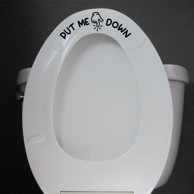 2Pcs Funny Toilet Sticker PUT  - Home Bathroom Design Ideas 评论和价格