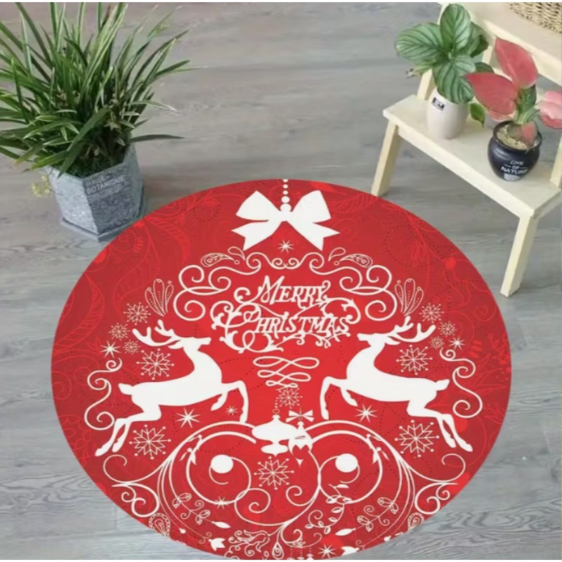 Christmas Themed carpet Santa  - Home Goods Bathroom Decor 评论和价格