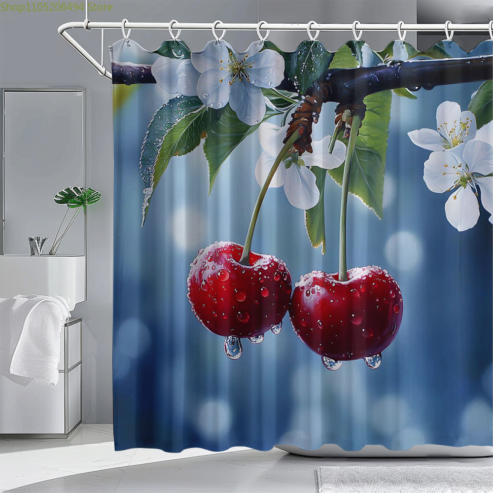 Fresh Cherry Blossom Shower Cu - Home Bathroom Design Ideas 评论和价格