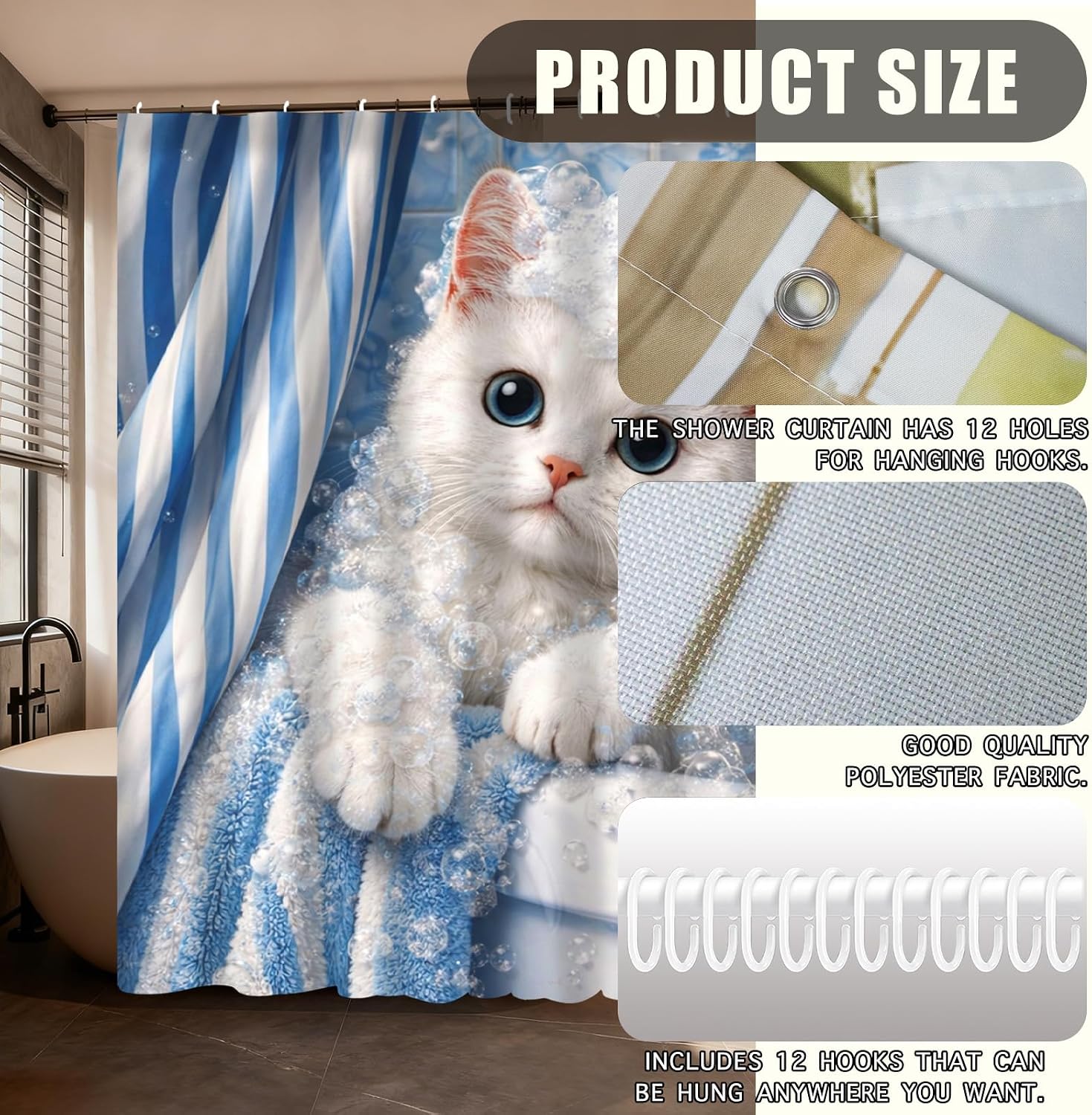 Adorable Kitten Bubble Shower  - Adorable Home Bathroom Ideas 评论和价格