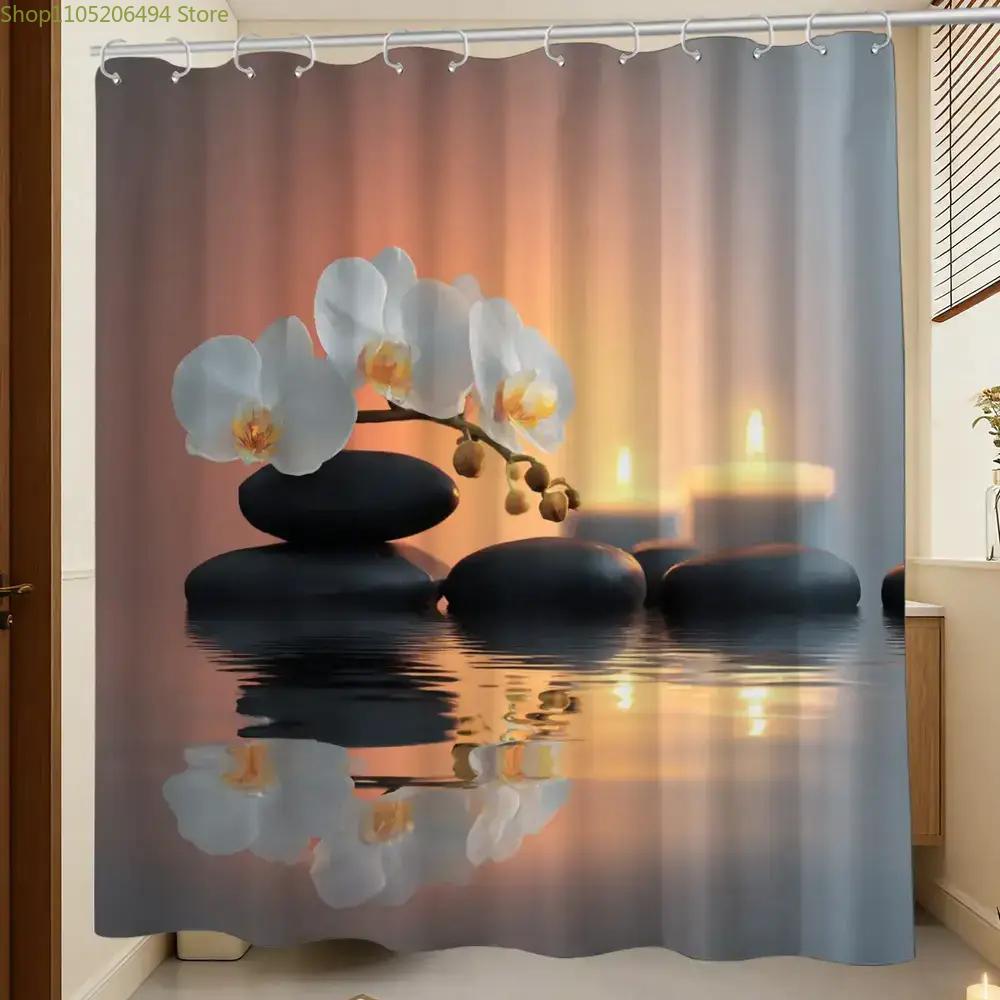 Zen Orchid and Stones Shower C - Home Bathroom Design Ideas 评论和价格
