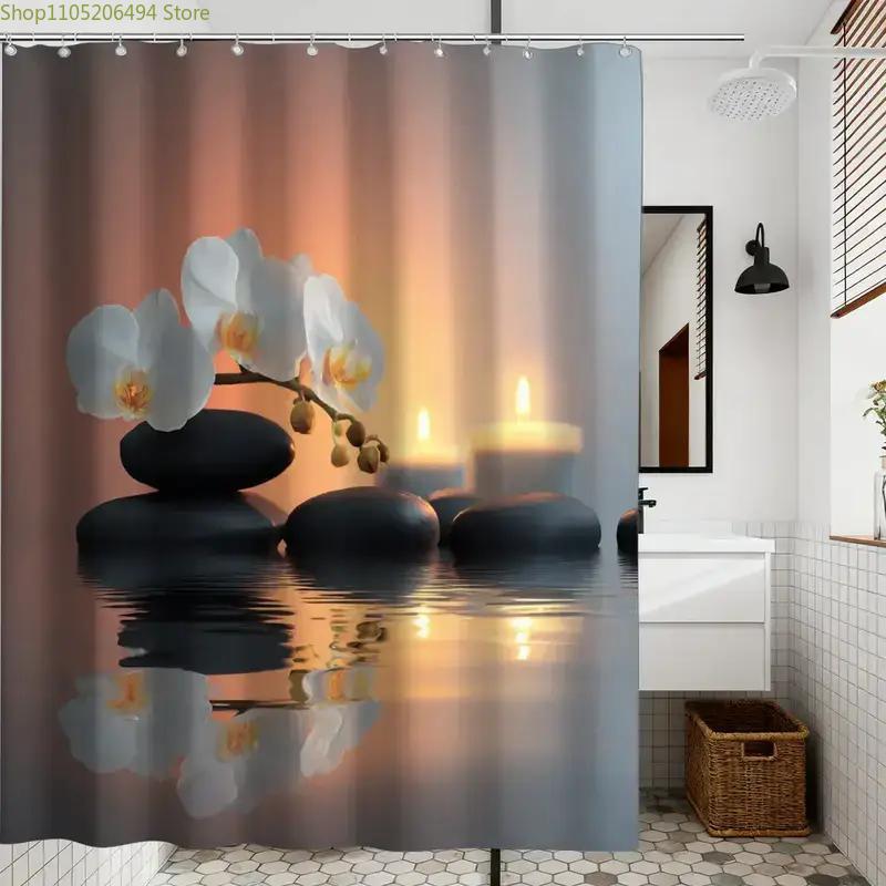 Zen Orchid and Stones Shower C - Home Bathroom Design Ideas 评论和价格