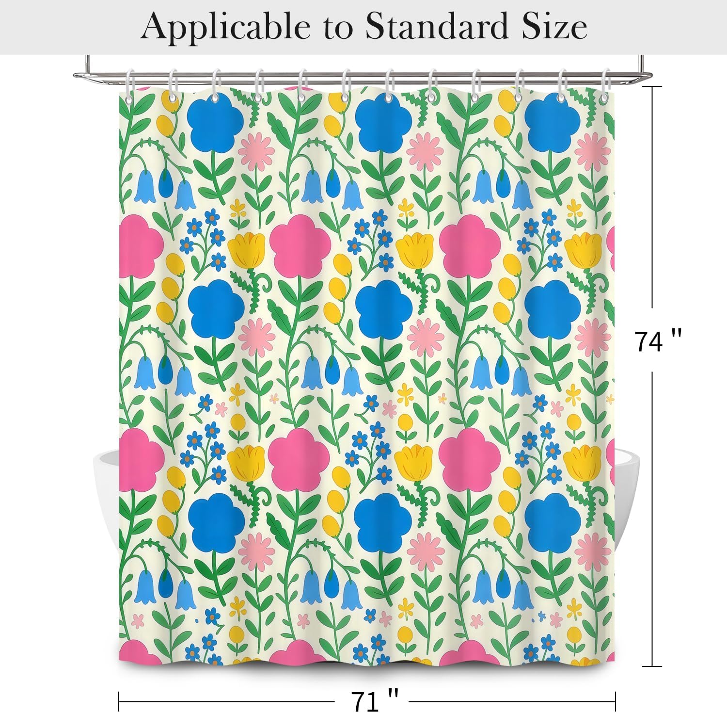 Bohemian Floral Print Shower C - Home Goods Bathroom Decor 评论和价格