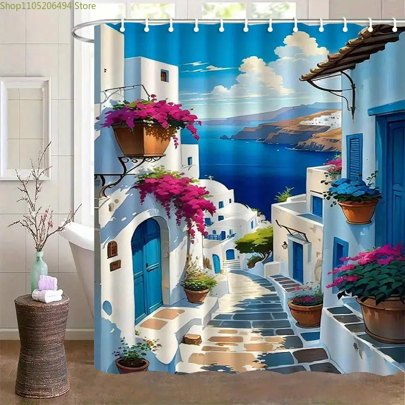 Santorini Greek Island Shower  - Home Bathroom Design Ideas 评论和价格