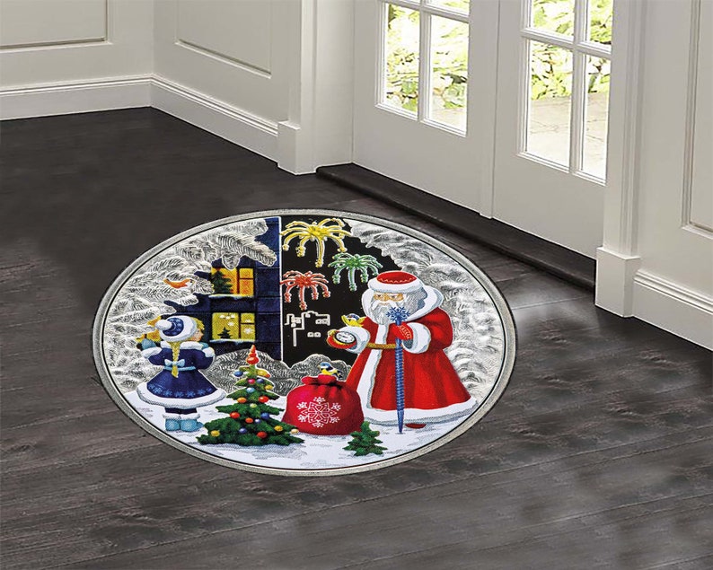 Christmas Tree Round Rug, Xmas - Home Bathroom Design Ideas 评论和价格