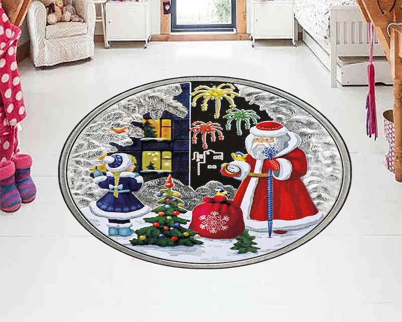 Christmas Tree Round Rug, Xmas - Home Bathroom Design Ideas 评论和价格
