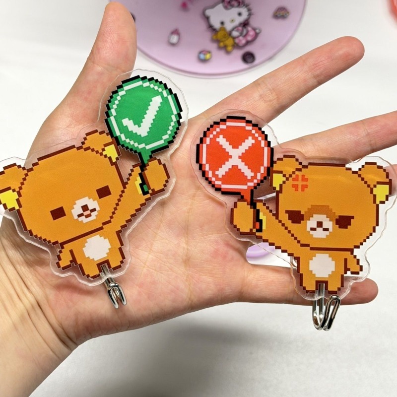 Cute Rilakkuma Adhesive Hooks  - Home Goods Bathroom Decor 评论和价格